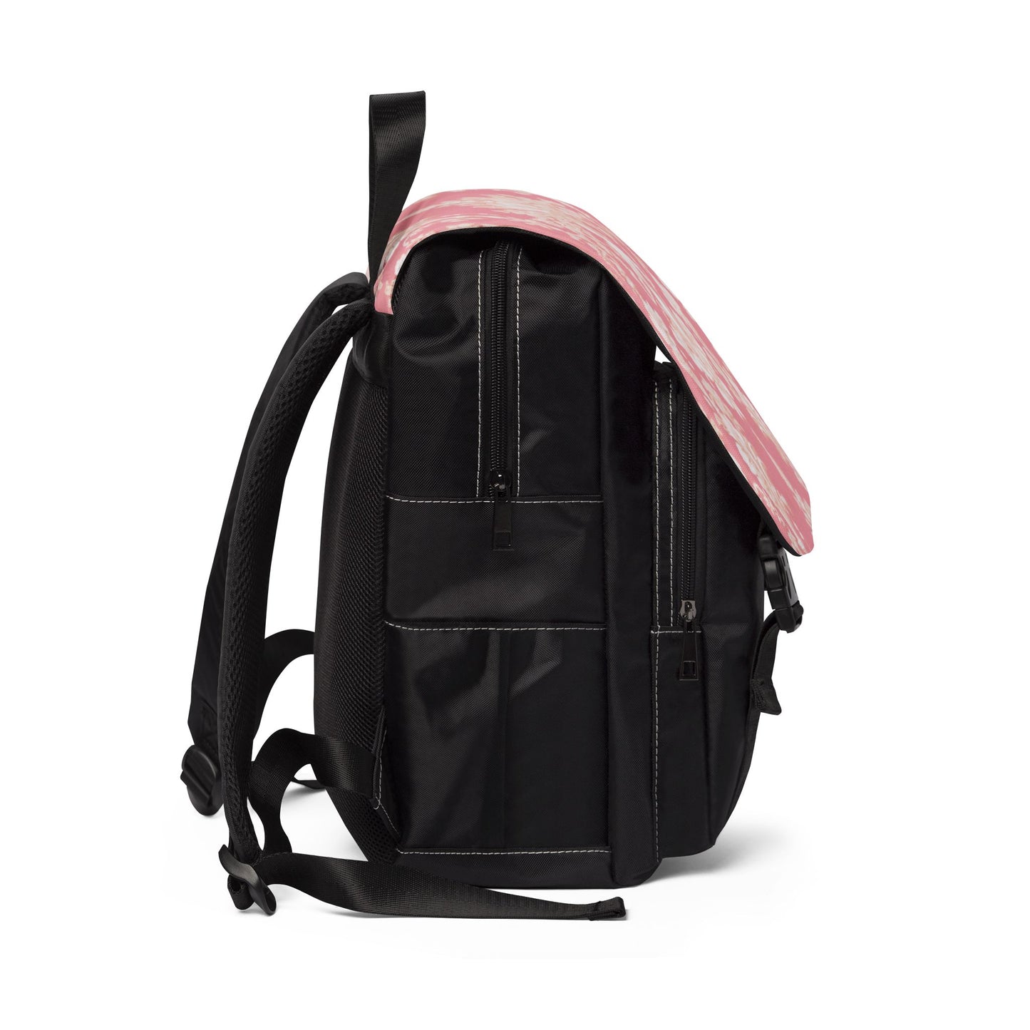 Tropical Casual Backpack - Perfect for Everyday Adventures / Pearl Lady Toile, Hibiscus Pink