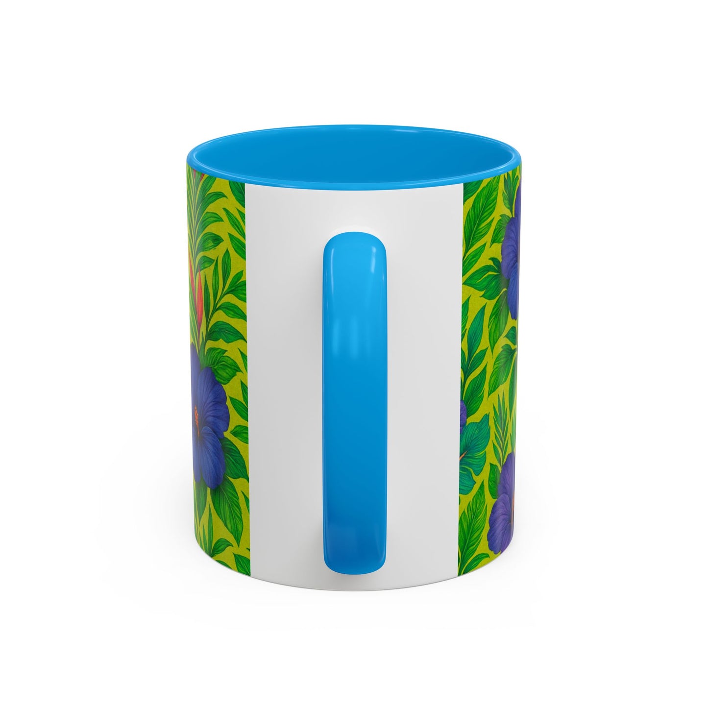 Vibrant Floral Coffee Mug - 11oz & 15oz / Midnight Flower Lime