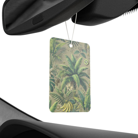Palms and More Tropical Fruit/Taupe, Car Air Freshener - Vibrant Tropical Aromatic Décor