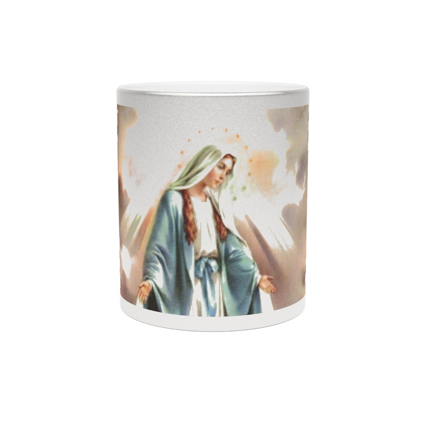 Religious Metallic Mug, Gold or Silver - MACRO "Tropical Rainforest Our Lady of Grace"