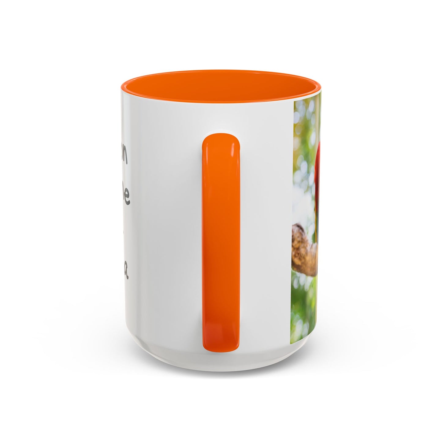 Accent Coffee Mug (11, 15oz), "I Run on Caffeine and Drama!" Parrot / Various Colors