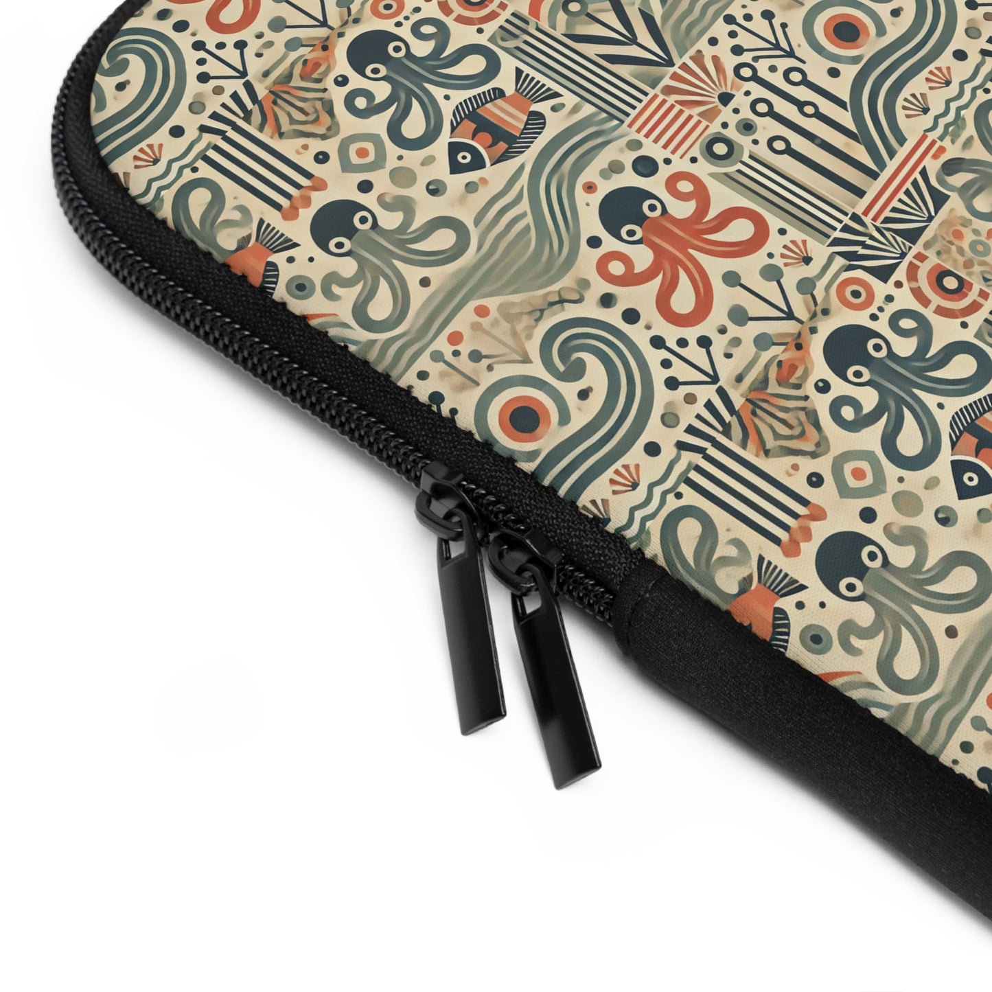 Tropical Laptop Sleeve, 5 Sizes - Perfect for Beach Lovers & Students / Mid-Century Octopus
