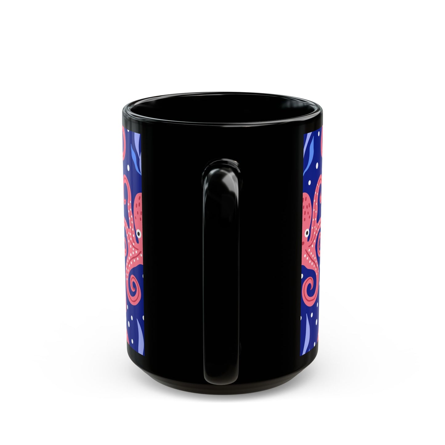 Tentacle Twist Octopus Black Coffee Mug