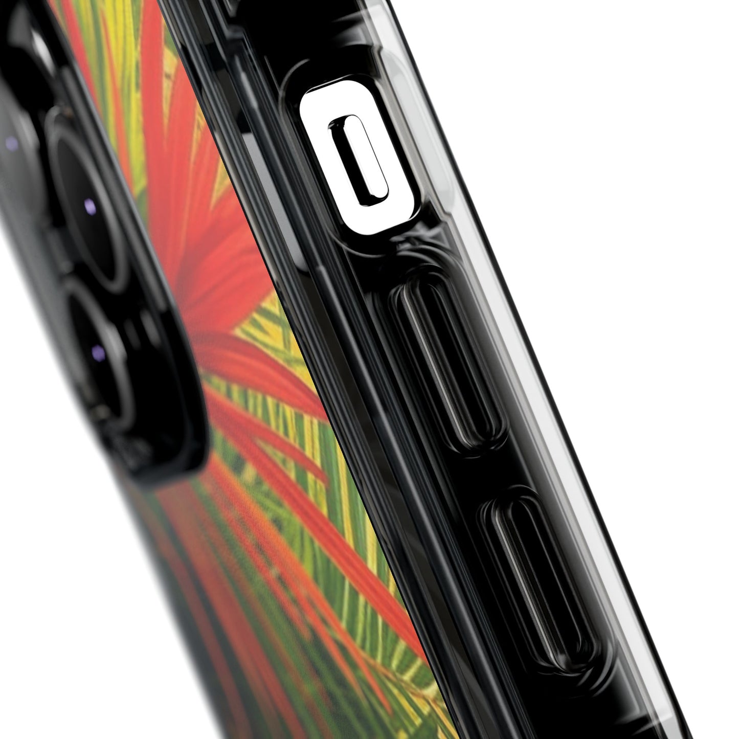 Red Flame Palm Magnetic Clear Phone Case, Many Models