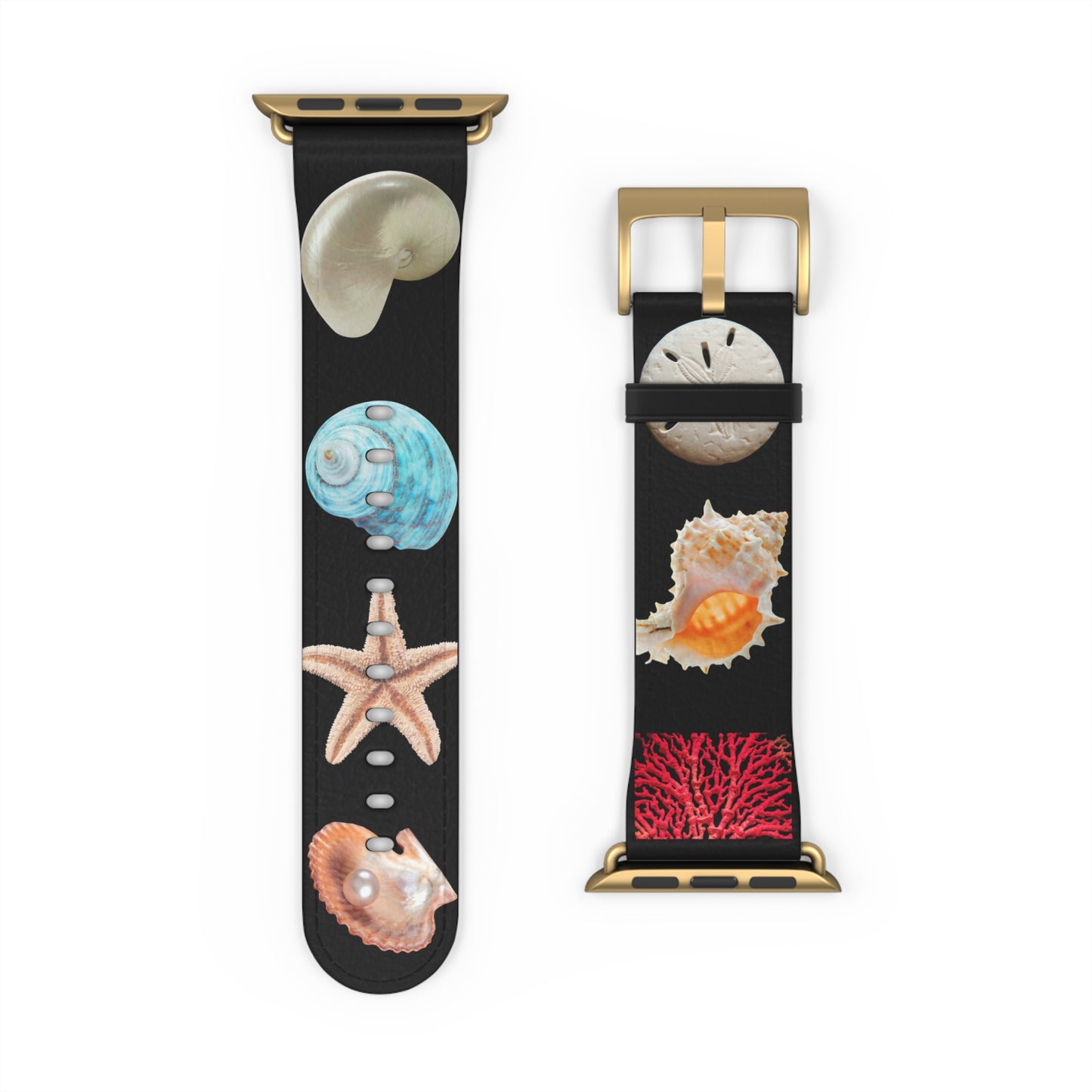 Apple Watch Band - Real Seashell Collection, black