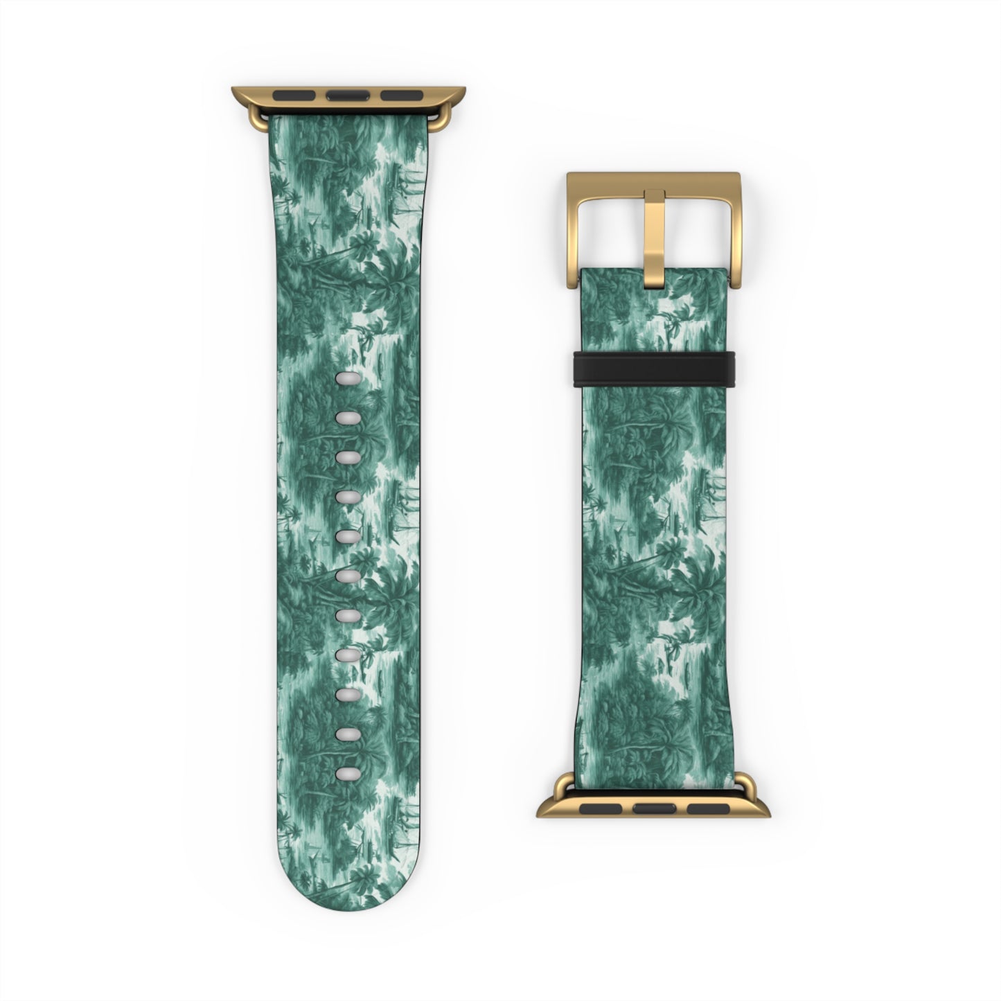 Apple Watch Band - Tropical Toile, evergreen