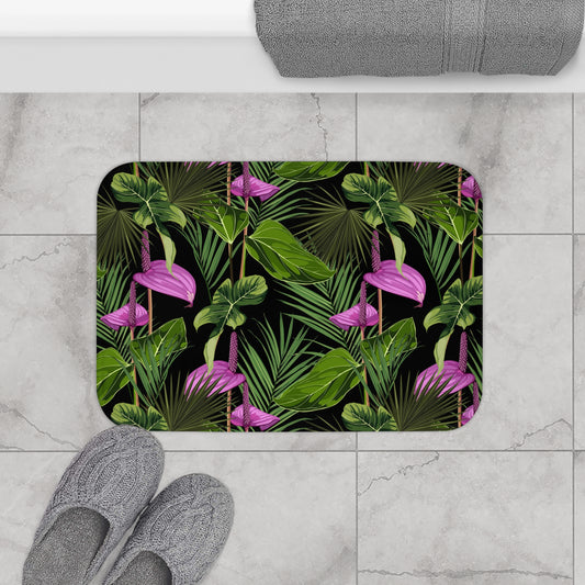 Bath Mat - Anthurium and Palm