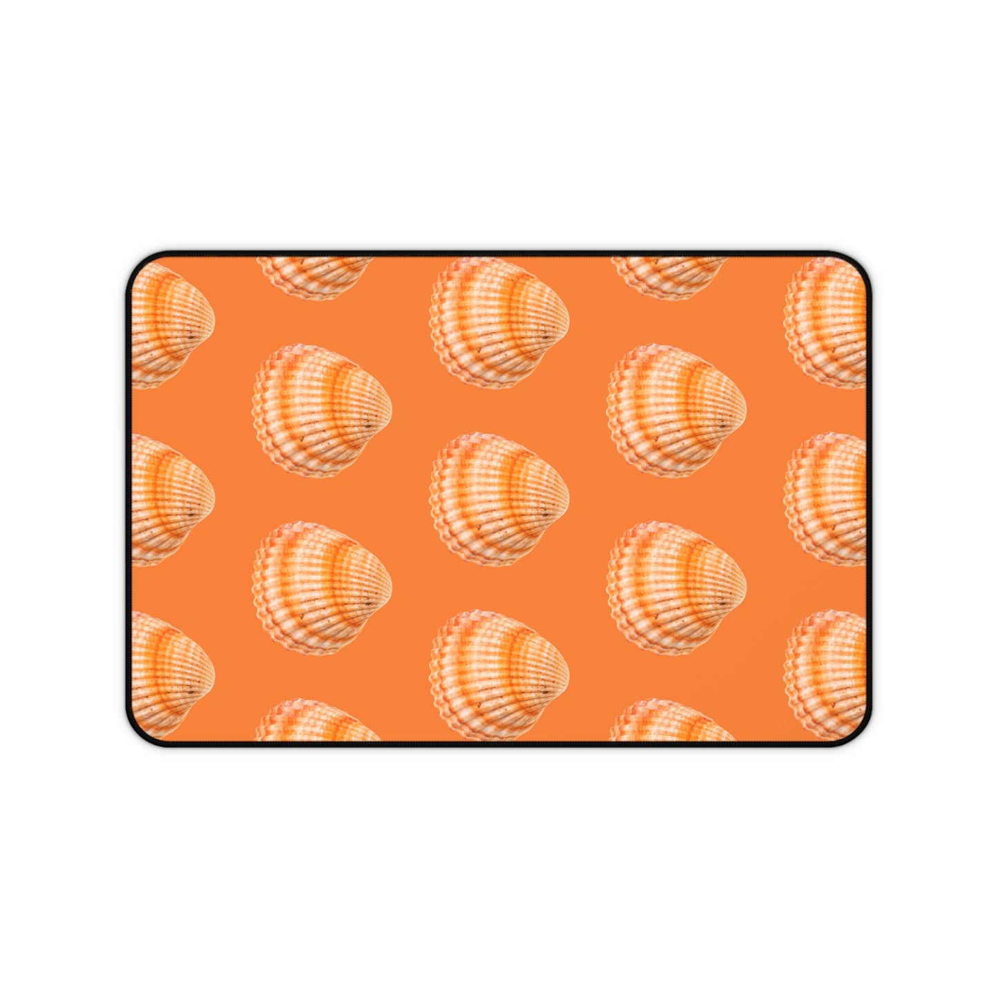 Tropical Mouse Pad/Desk Mat, 3 Sizes - Seashell Design, Perfect for Home Office / Orange Scallop, Crusta Orange