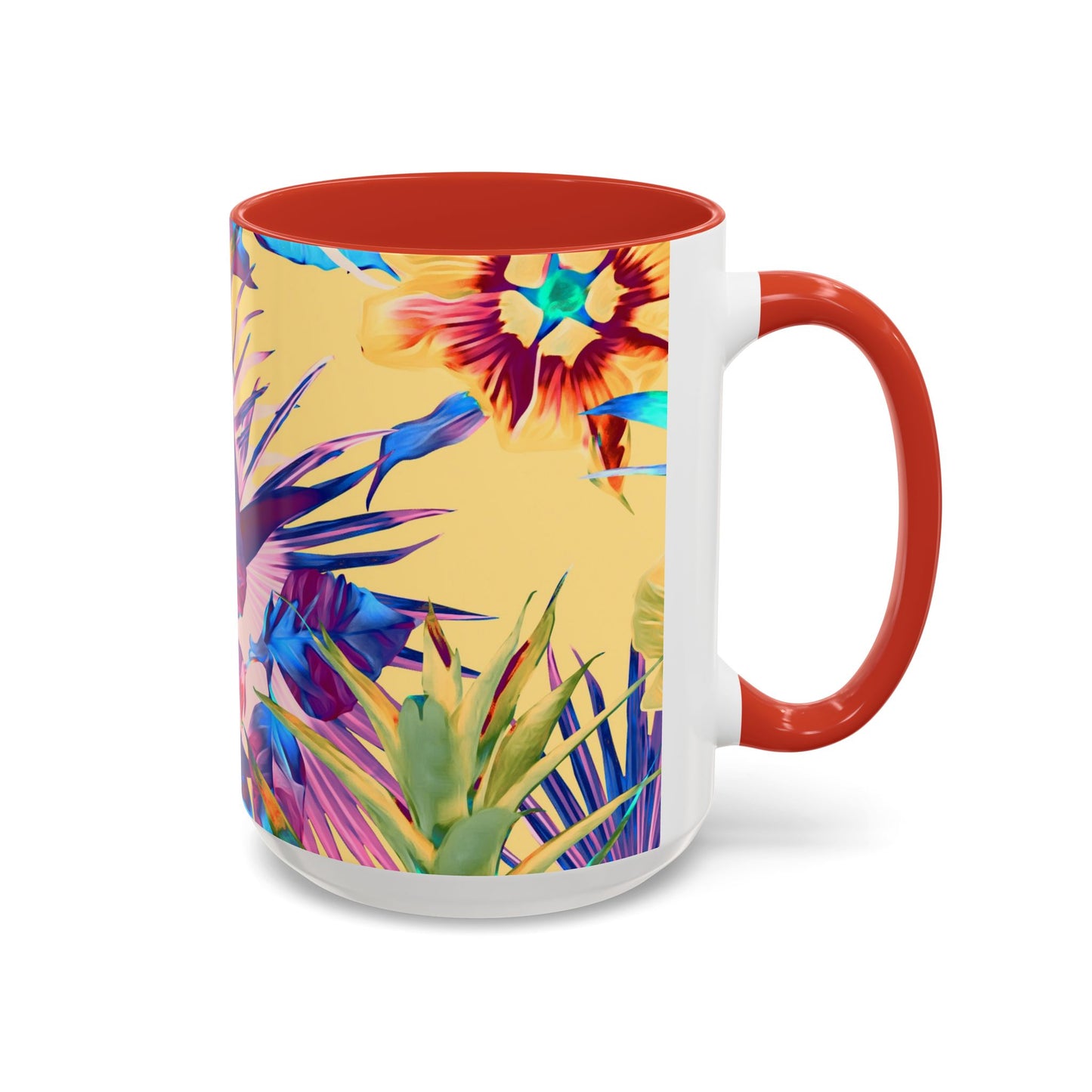 Accent Coffee Mug (11, 15oz), Plant Palooza, orange sherbet / Various Colors