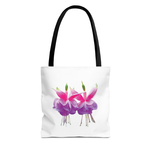 Tropical Real Two Fuchsias/White Tote Bag - 3 Sizes