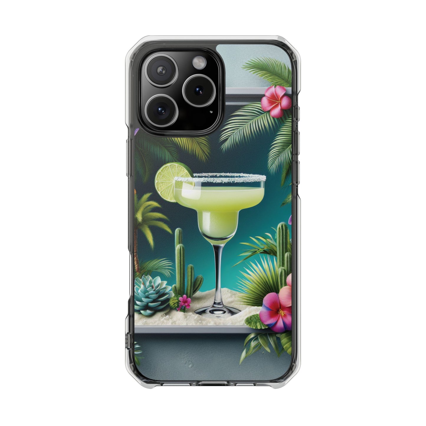 Tropical Margarita Magnetic Clear Phone Case, Many Models