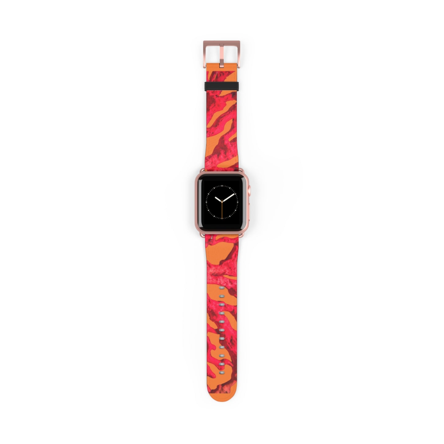 Apple Watch Band - Red Coral, crusta orange background