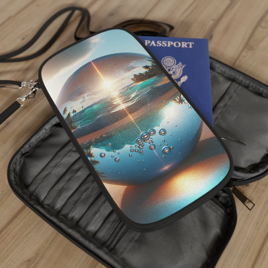 Passport Wallet – Perfect for Travelers & Adventurers / Beach Illusion Ball, Sunrise