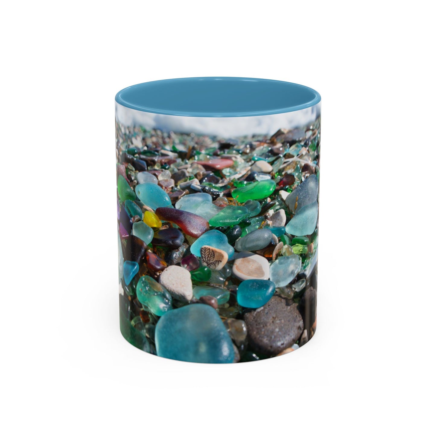 Coastal Accent Coffee Mug | Sea-Inspired Drinkware / Beach Glass Along Shoreline