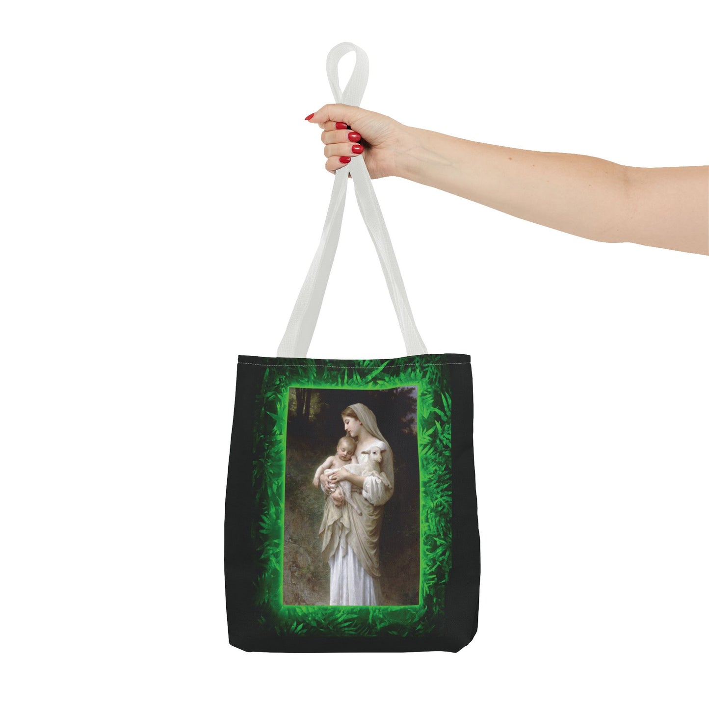 Religious Mary, Jesus and Lamb Tote Bag - 3 Sizes