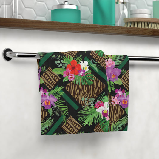 Face Towel - Tiki Orchids