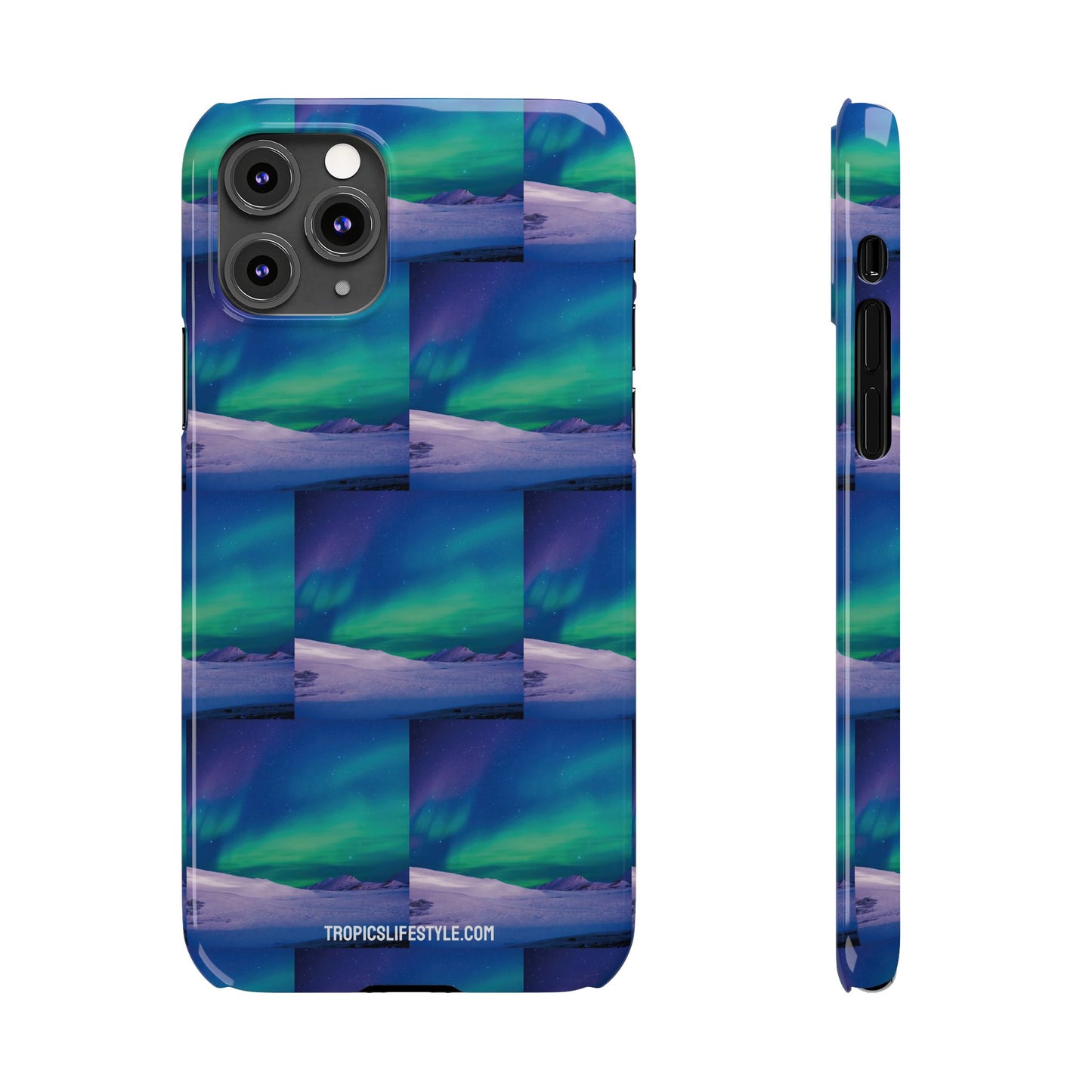 Slim Phone Cases - Cold Ocean Lights, Peacock