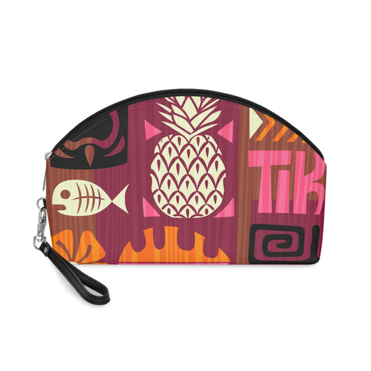 Makeup Bag - Tiki Poster Pink/Orange