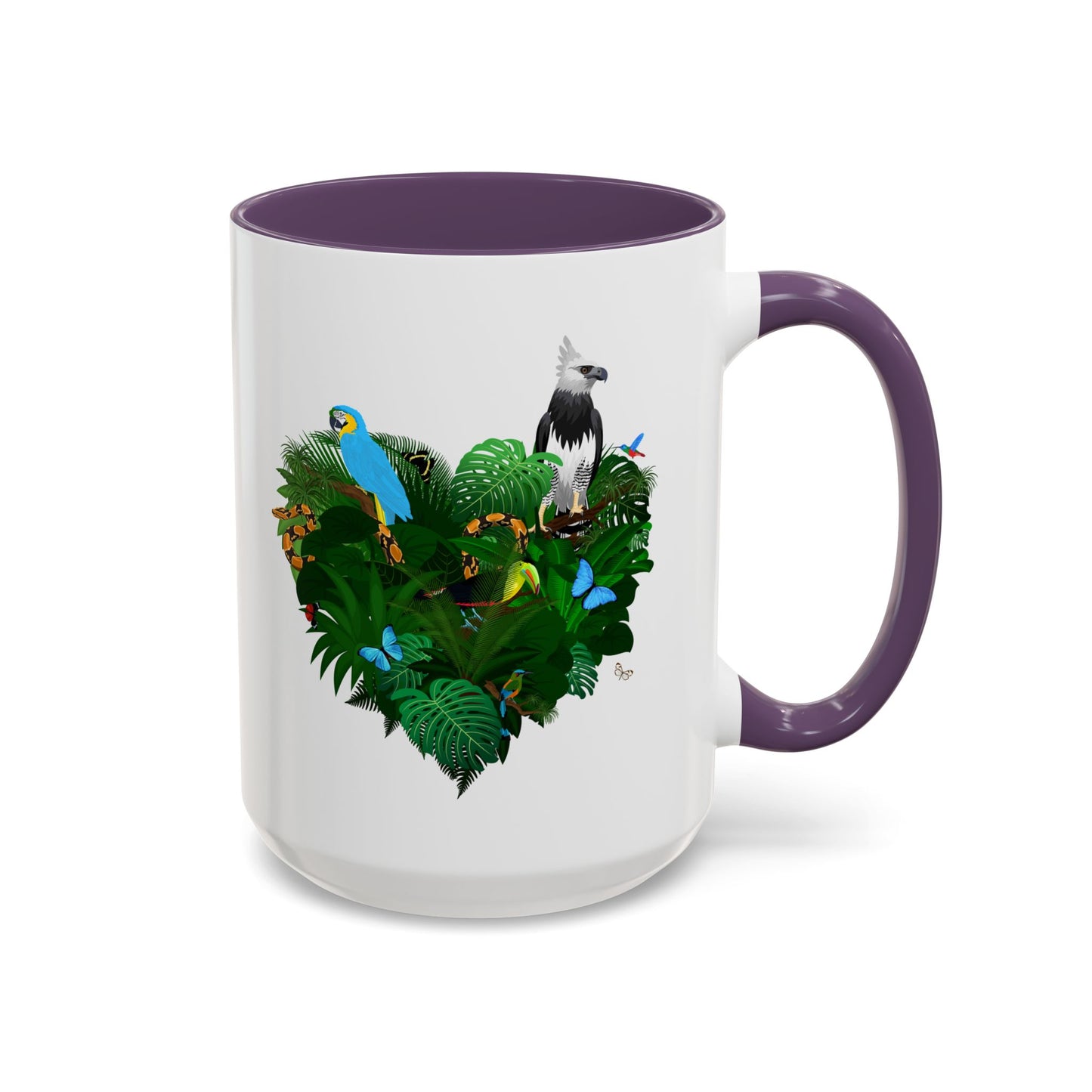 Accent Coffee Mug | Tropical-Inspired Drinkware / Rainforest Love