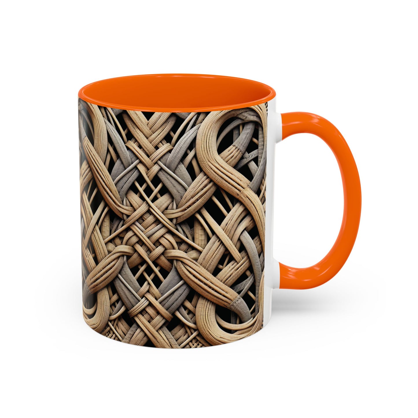 Accent Coffee Mug (11, 15oz), 8 Colors - Beach Wicker