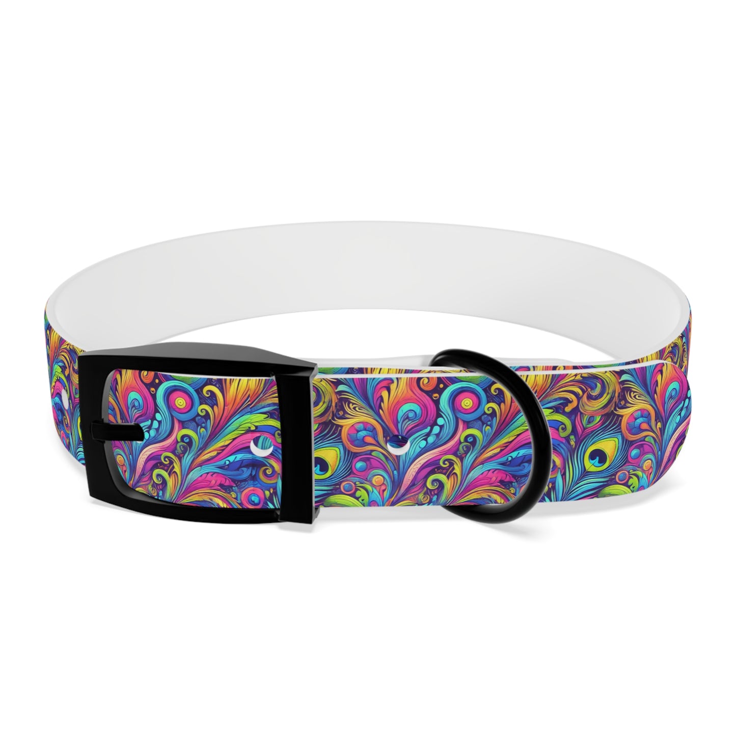 Tropical Dog Collar - Fun and Playful Pet Accessory / Feather Currents Pop