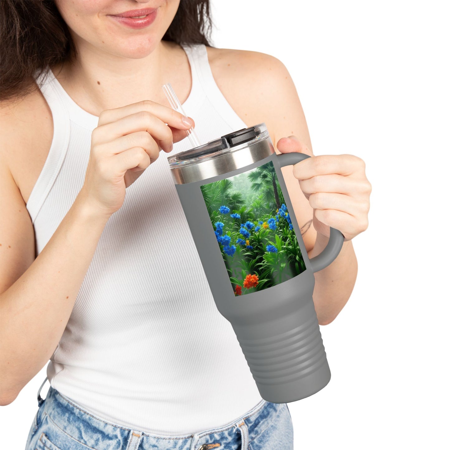 After the Rainforest Rain Insulated Travel Mug - 40oz - Perfect for Outdoor Adventures