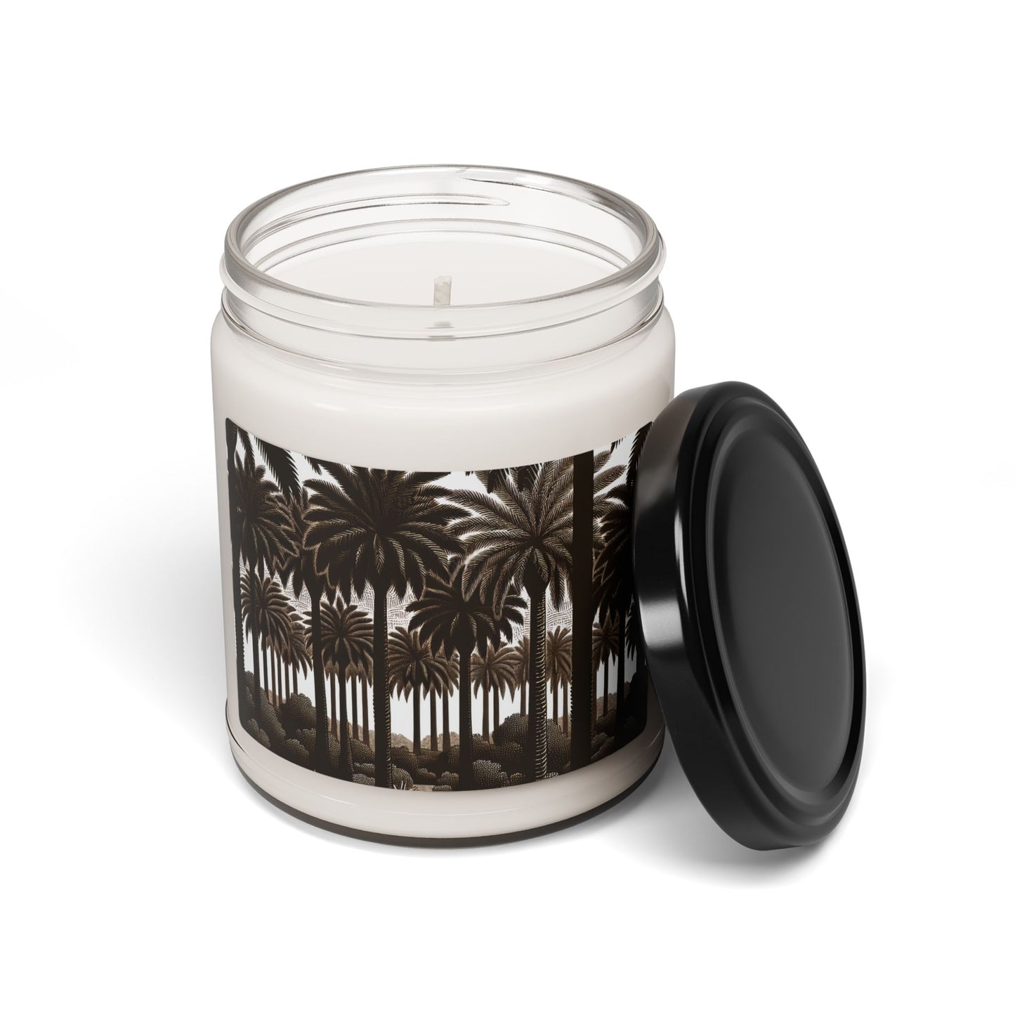 Scented Soy Candle, 9oz, Woodcut Palm Grove