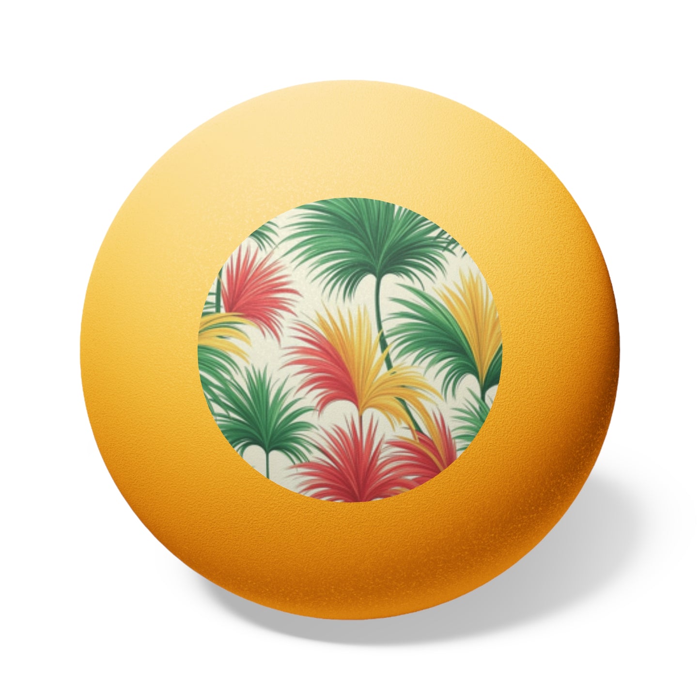 Tropical Paradise Ping Pong Balls - 6 Pack with Palm Sweepers/Orange