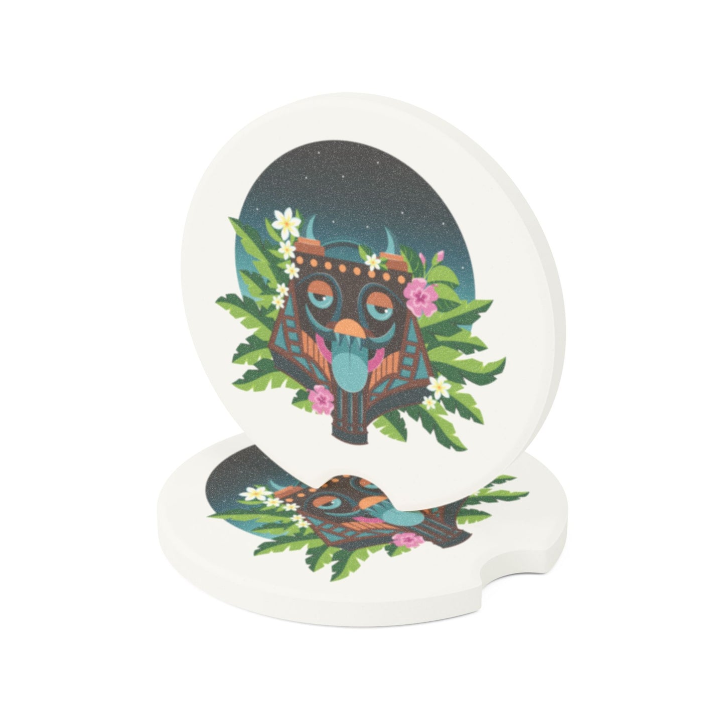 Soapstone Car Coaster - Tiki Boss Oke