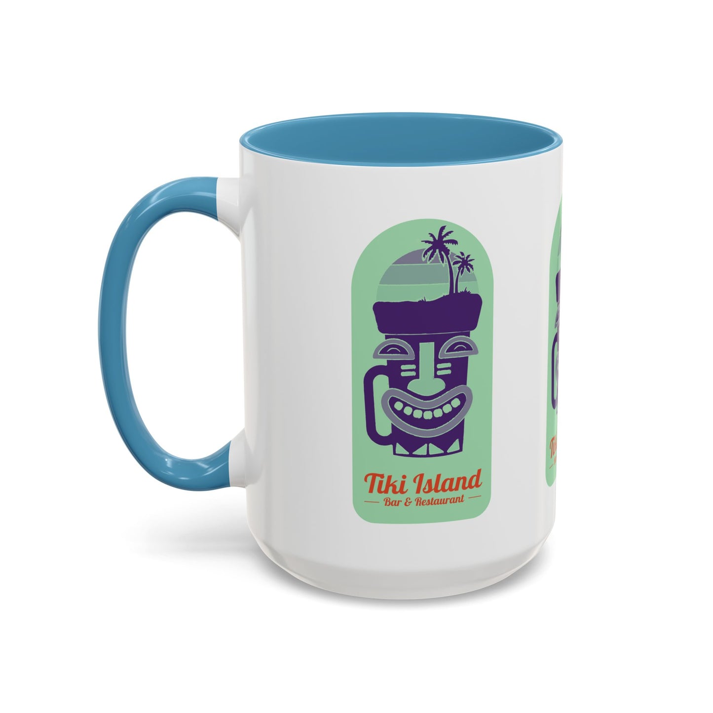 Tiki Island Accent Coffee Mug - Fun Tropical Drinkware for Beach Vibes, green