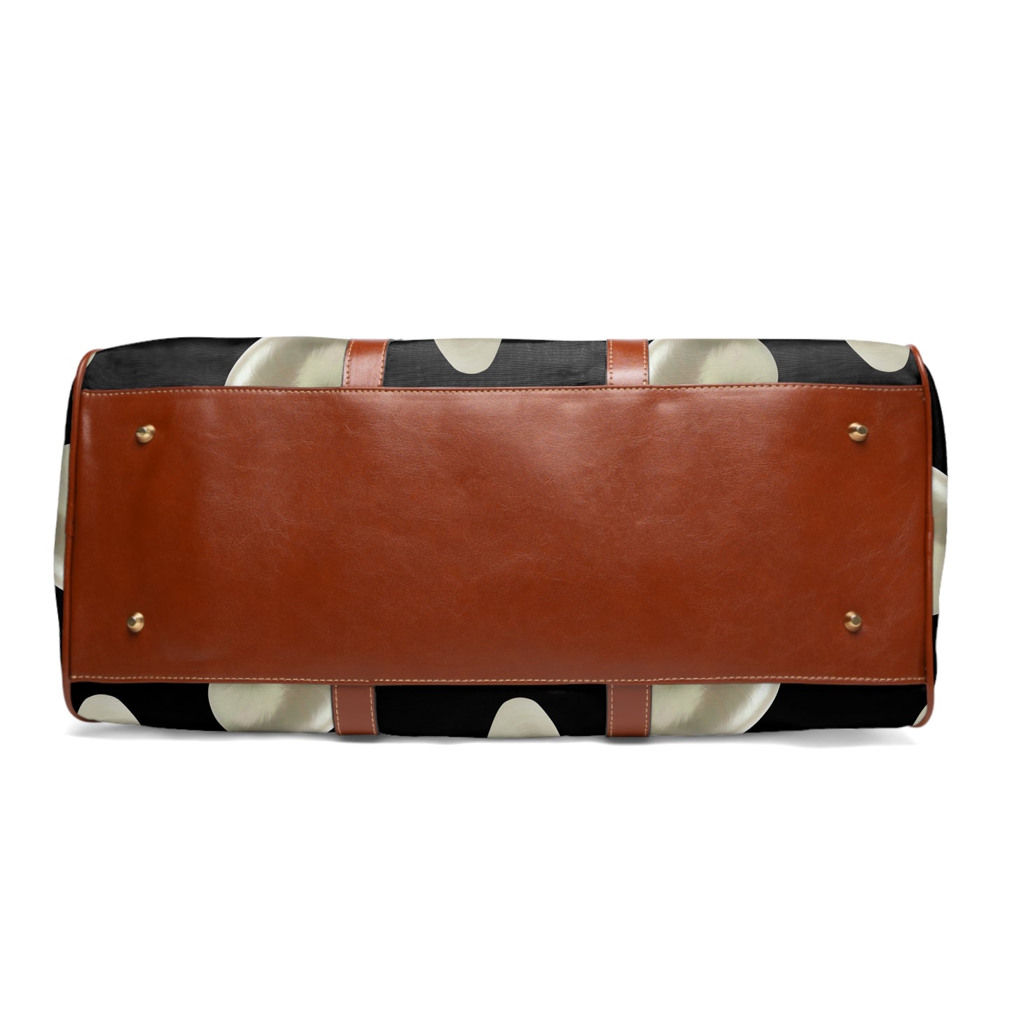 Tropical Waterproof Travel Bag - Perfect for Beach Getaways / Real White Nautilus Shells, Black