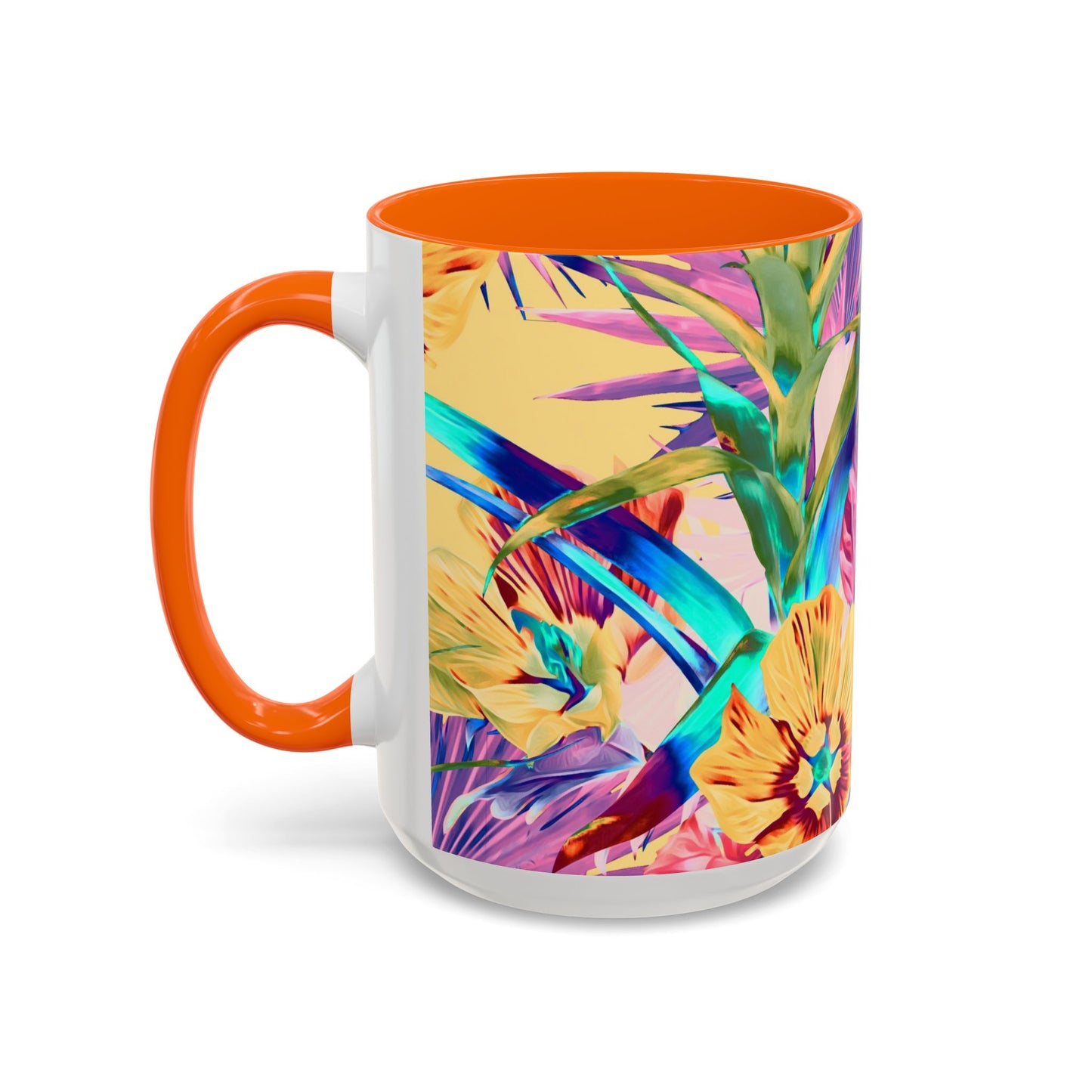 Accent Coffee Mug (11, 15oz), Plant Palooza, orange sherbet / Various Colors