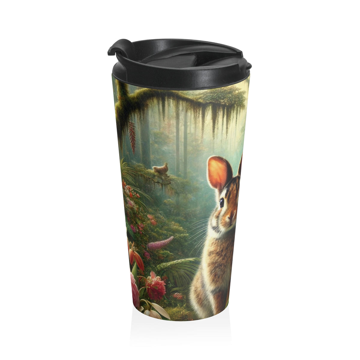 15 oz. Stainless Steel Travel Mug / Sumatran Rabbits