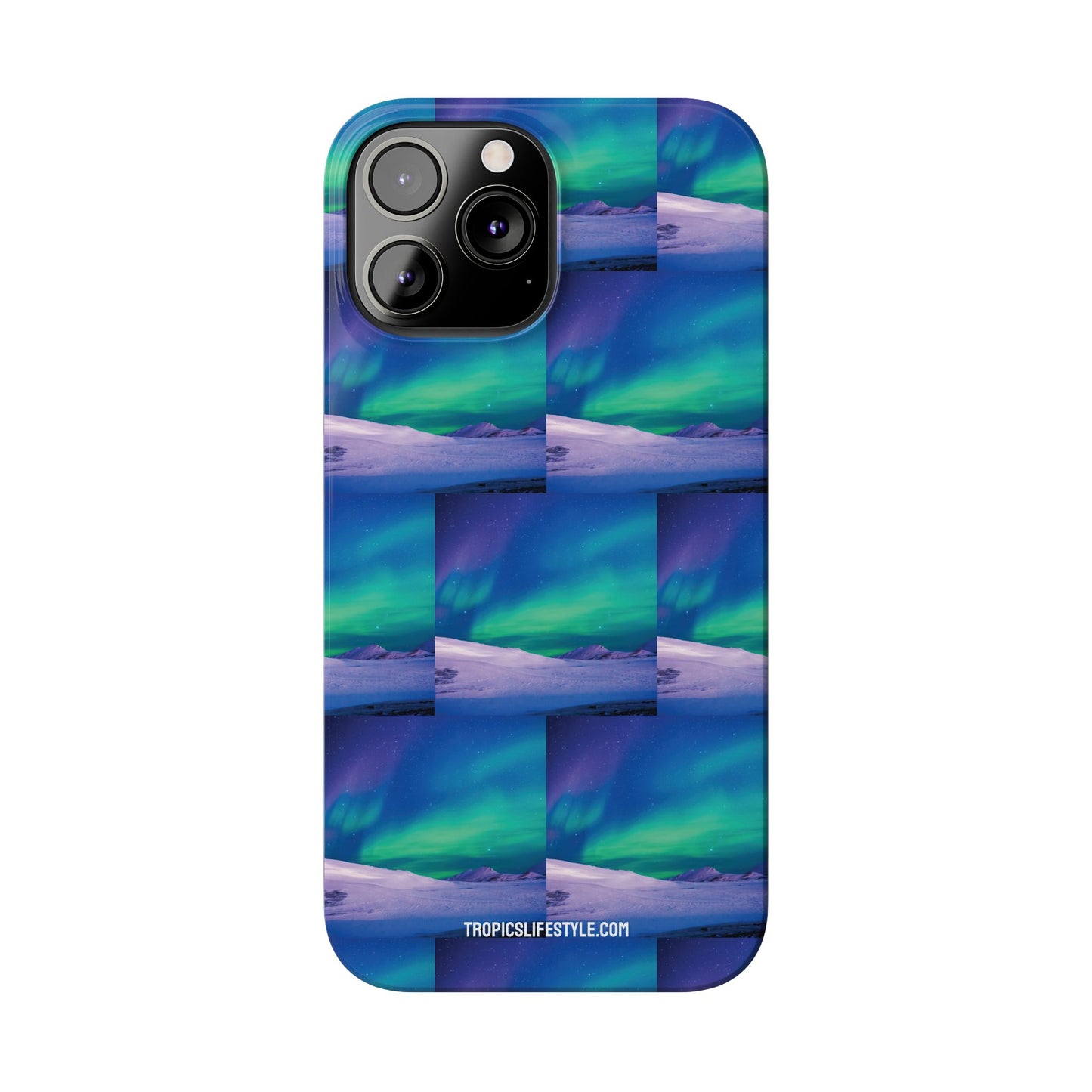 Slim Phone Cases - Cold Ocean Lights, Peacock