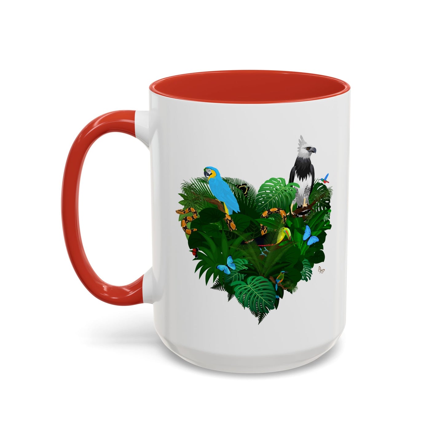 Accent Coffee Mug | Tropical-Inspired Drinkware / Rainforest Love