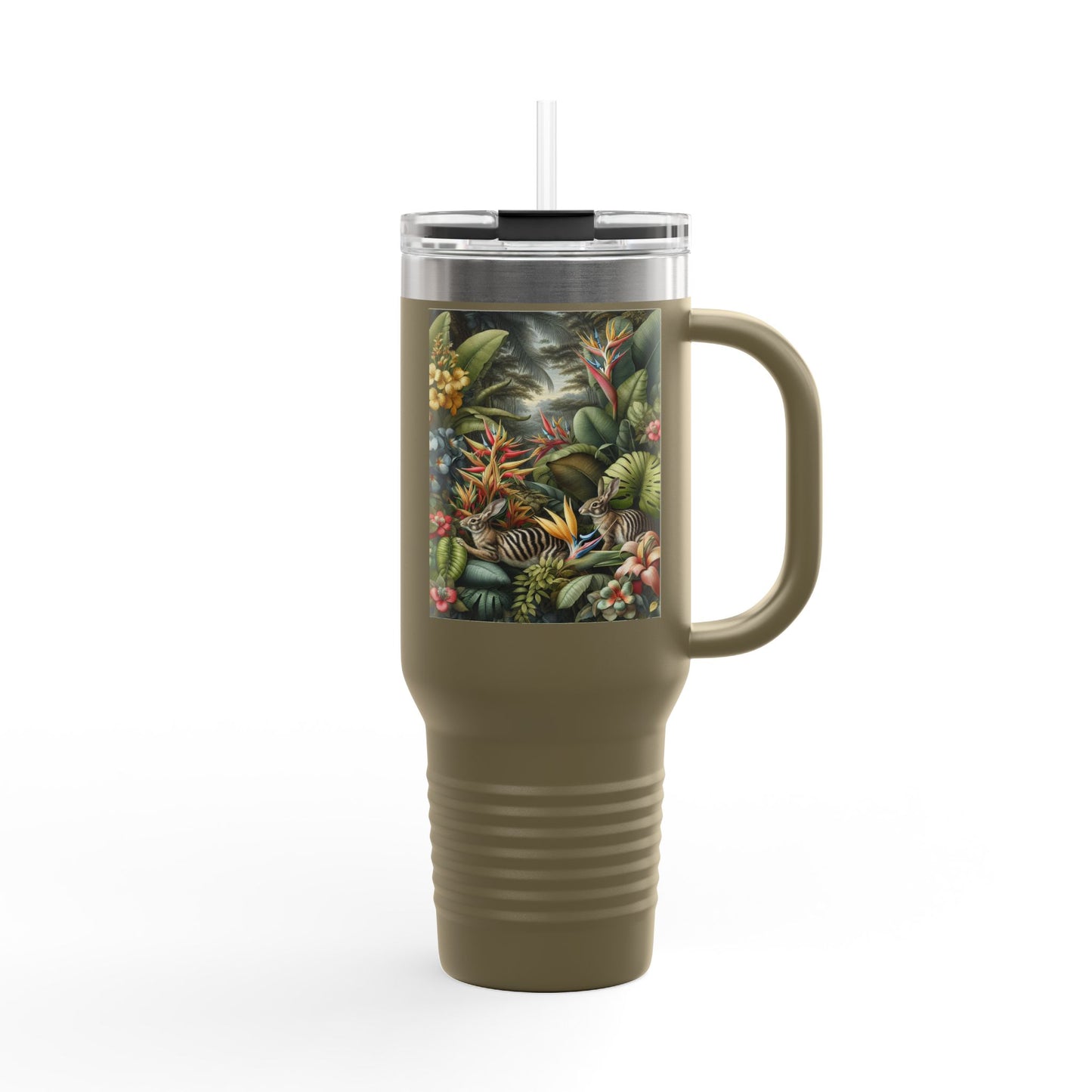 Rainforest Rabbit Outing Insulated Travel Mug - 40oz - Perfect for Outdoor Adventures