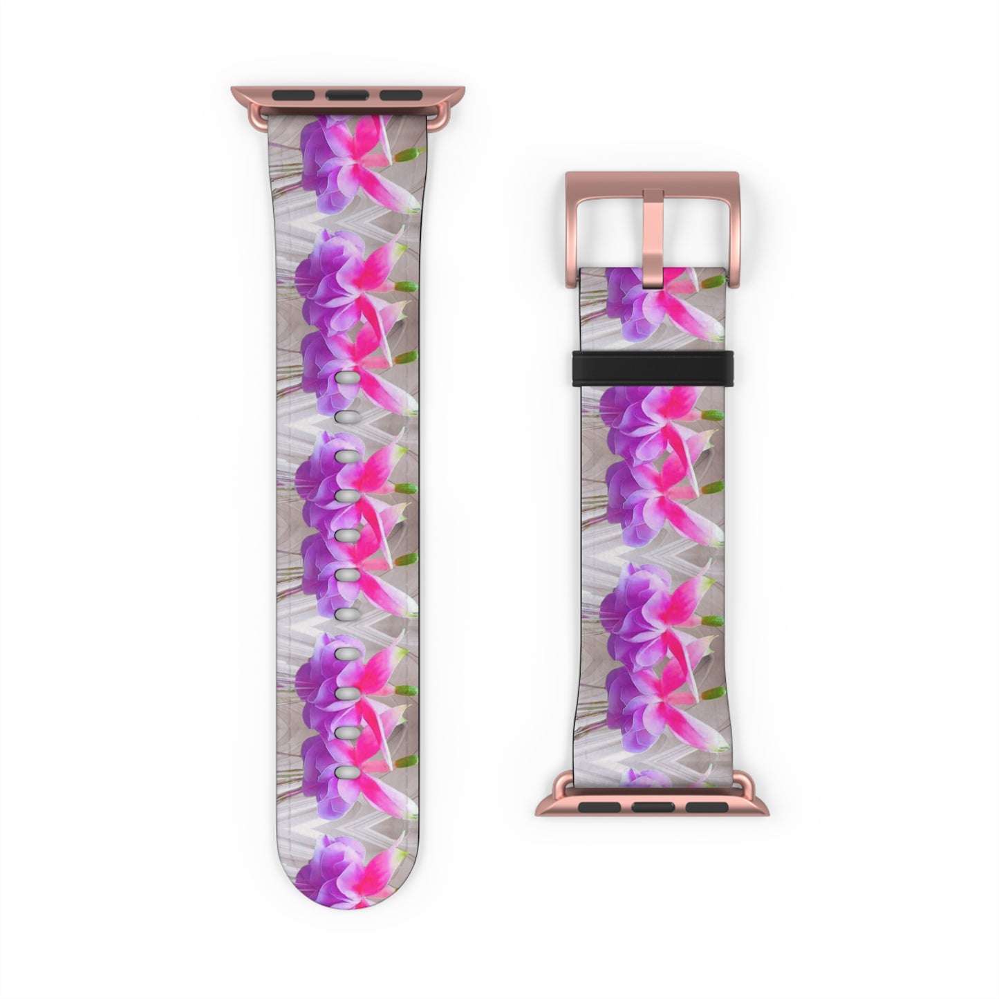 Apple Watch Band - Two Pink Fuchsias / Gothic