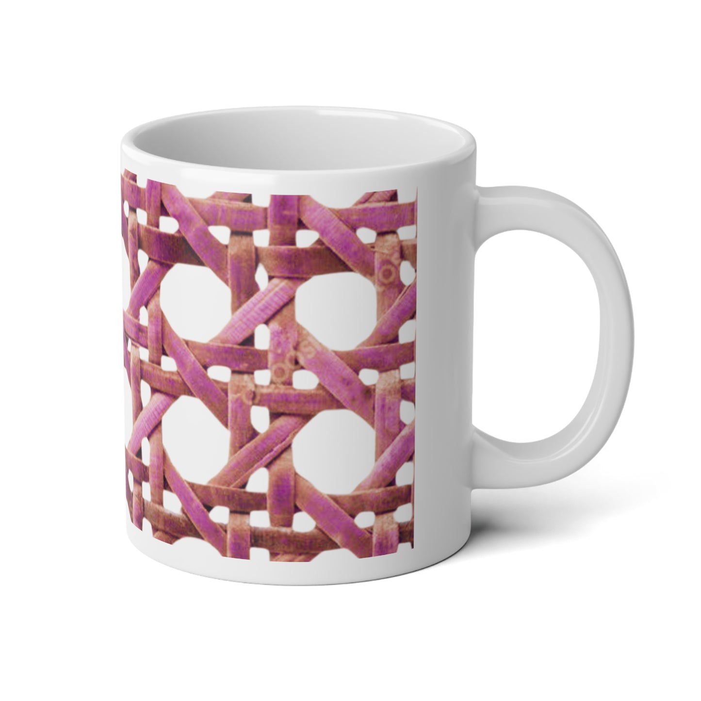 Jumbo Mug, 20oz, Chair Wicker Pink | Tropical Coffee Cup