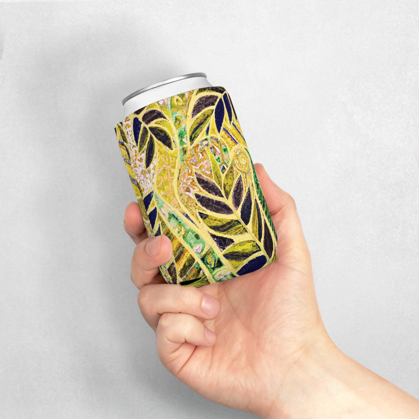 Amazon Whimsy/Yellow Can Cooler Sleeve - Perfect for Outdoor Picnics