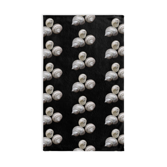 Tropical Paradise Hand Towel - Fun Design for Kitchen or Bath / White Nautilus Trio