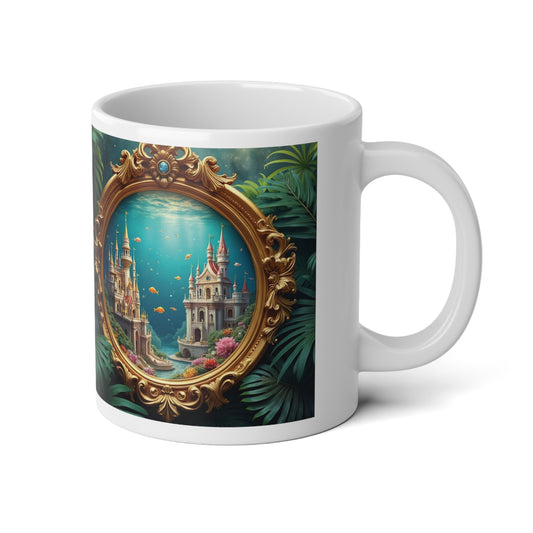 Jumbo Mug, 20oz, Mermaid Palace Ionian Sea | Tropical Coffee Cup