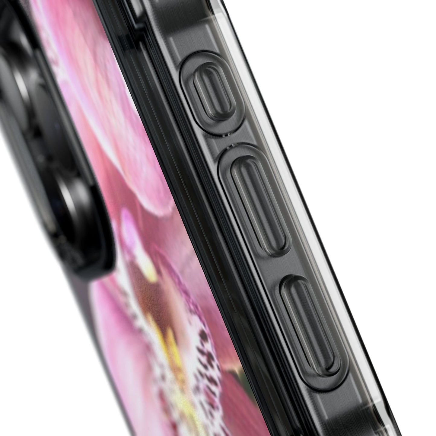 Pink Orchid/Photo Magnetic Clear Phone Case, Many Models