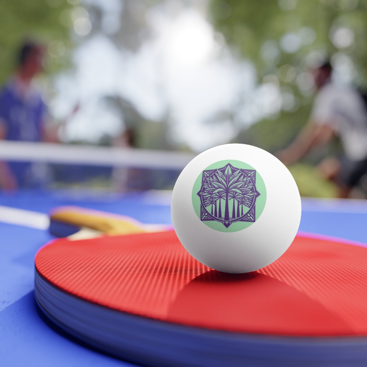 Tropical Paradise Ping Pong Balls - 6 Pack with Deco Palm Mint