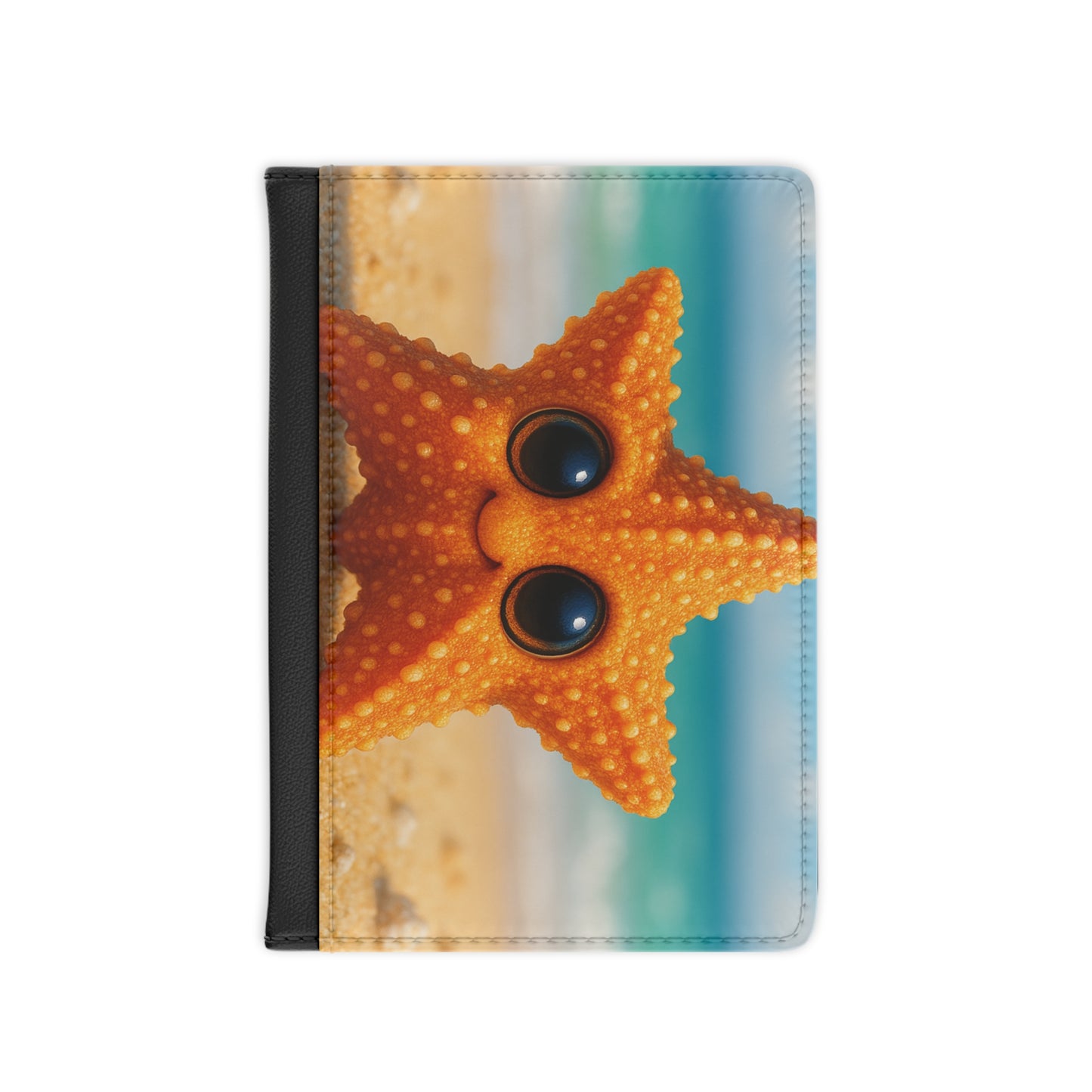 Tropical Passport Cover, Faux Leather - RFID blocking for travel security / Rainforest Baby Starfish