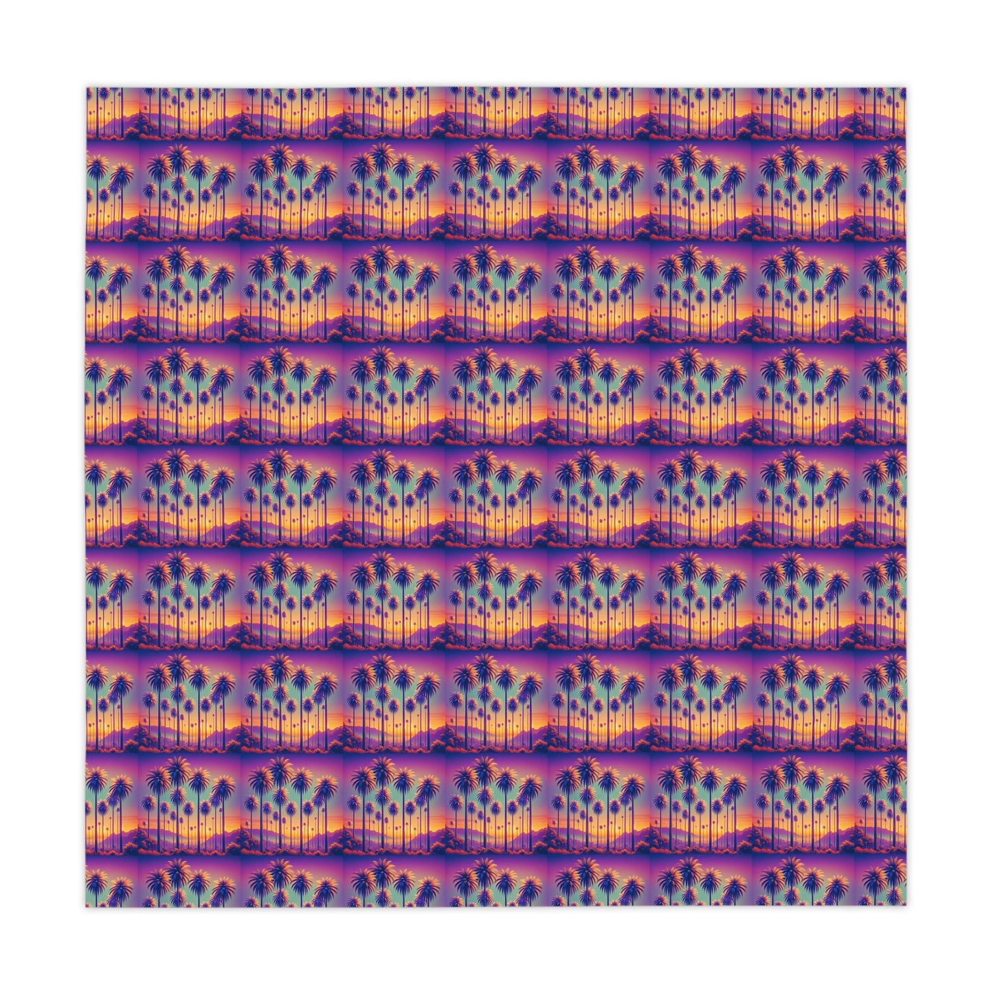 Sunset Palms Repeat / Square Tablecloth, 55" x 55"