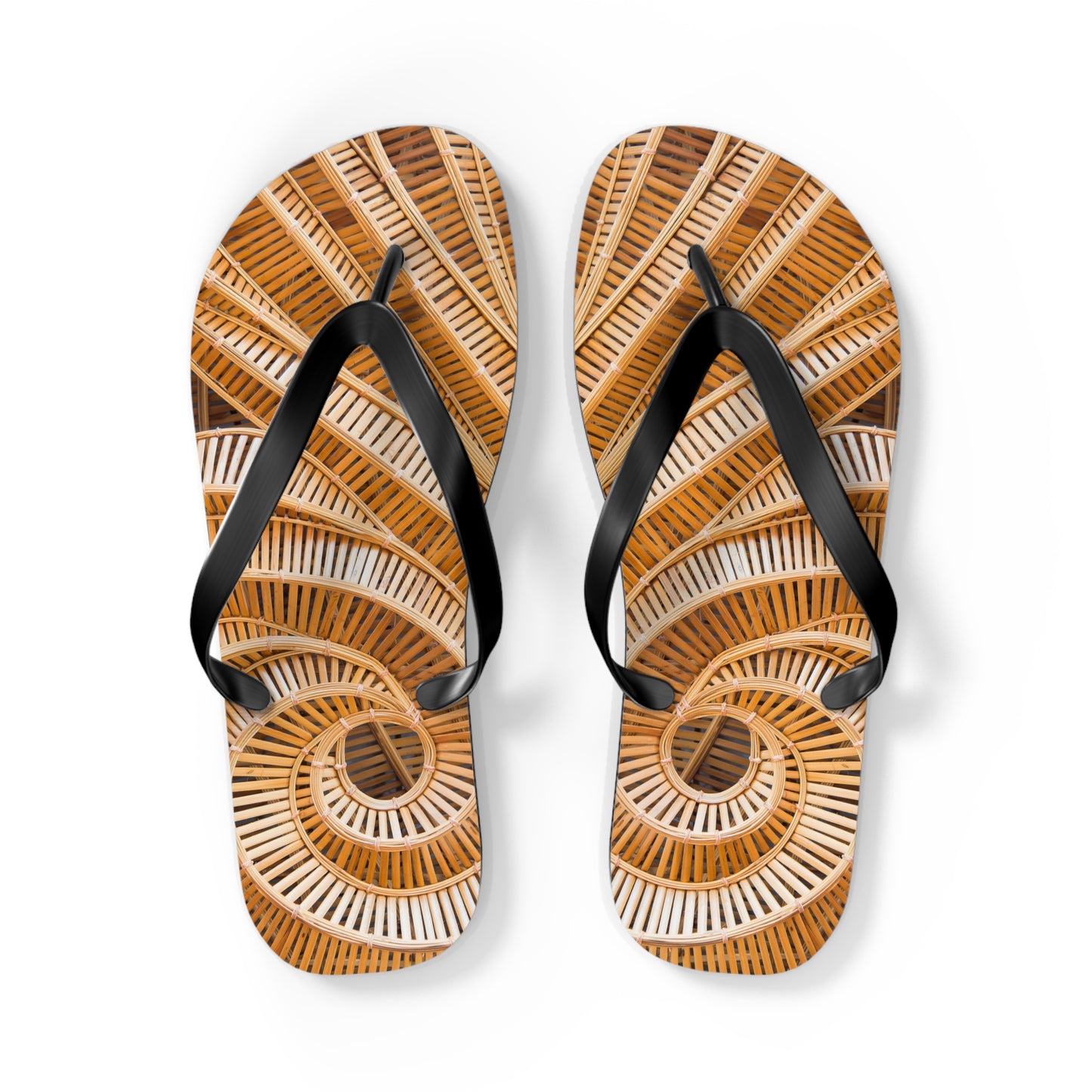 Flip Flops - Natural Bamboo Spiral