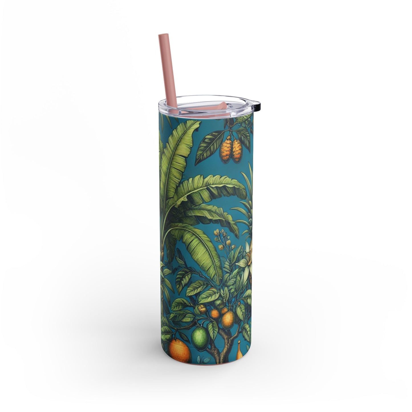 20oz Matte Tumbler, 7 Colors - Stylish Travel Cup - Tropical Fruit Blue