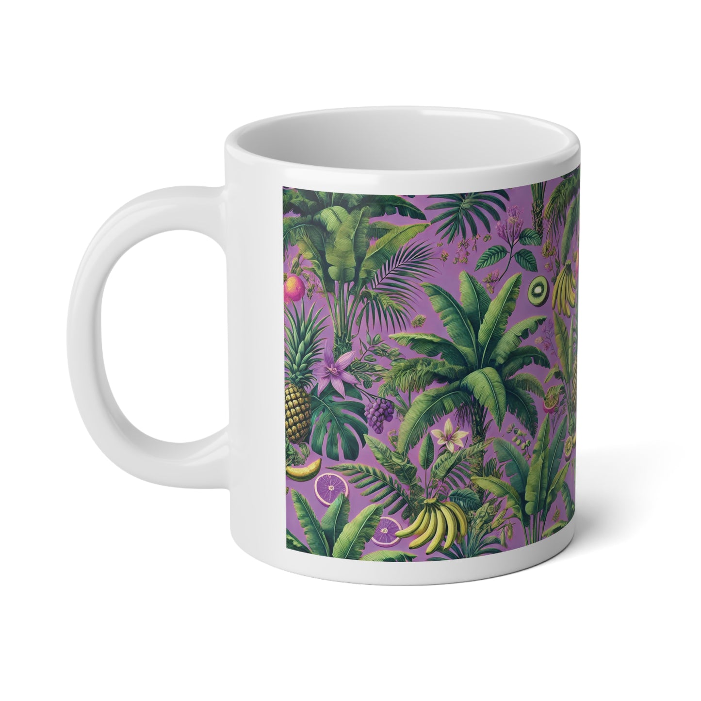 Jumbo Mug, 20 oz | Palms & More Tropical Fruit, Purple