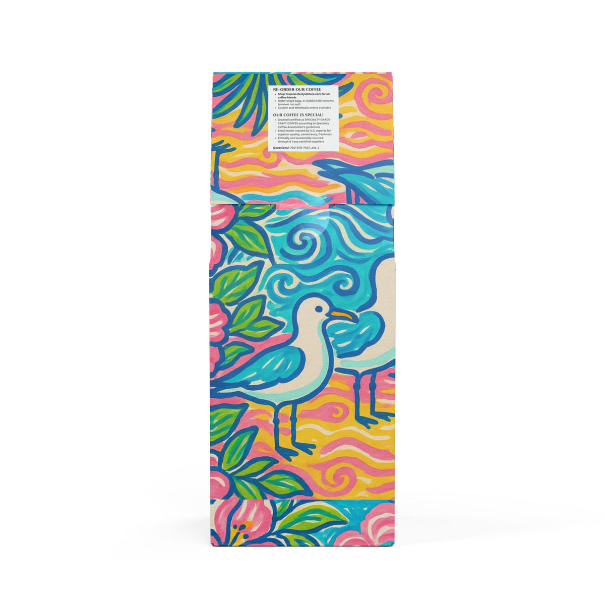 Citrus Bay Blend™ (Medium Roast) Specialty Grade Craft Coffee / Tropical Beach Seagulls