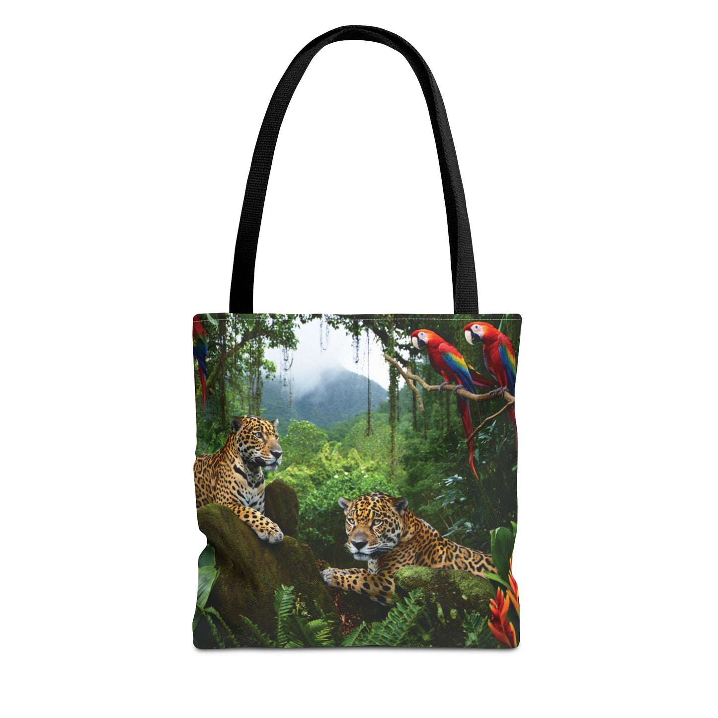 Jaguars and Parrots Tote Bag - 3 Sizes